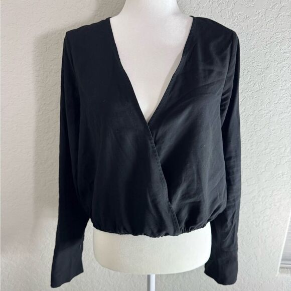 Good American Faux Wrap Long Sleeve Top Size 2/M - Picture 1 of 9